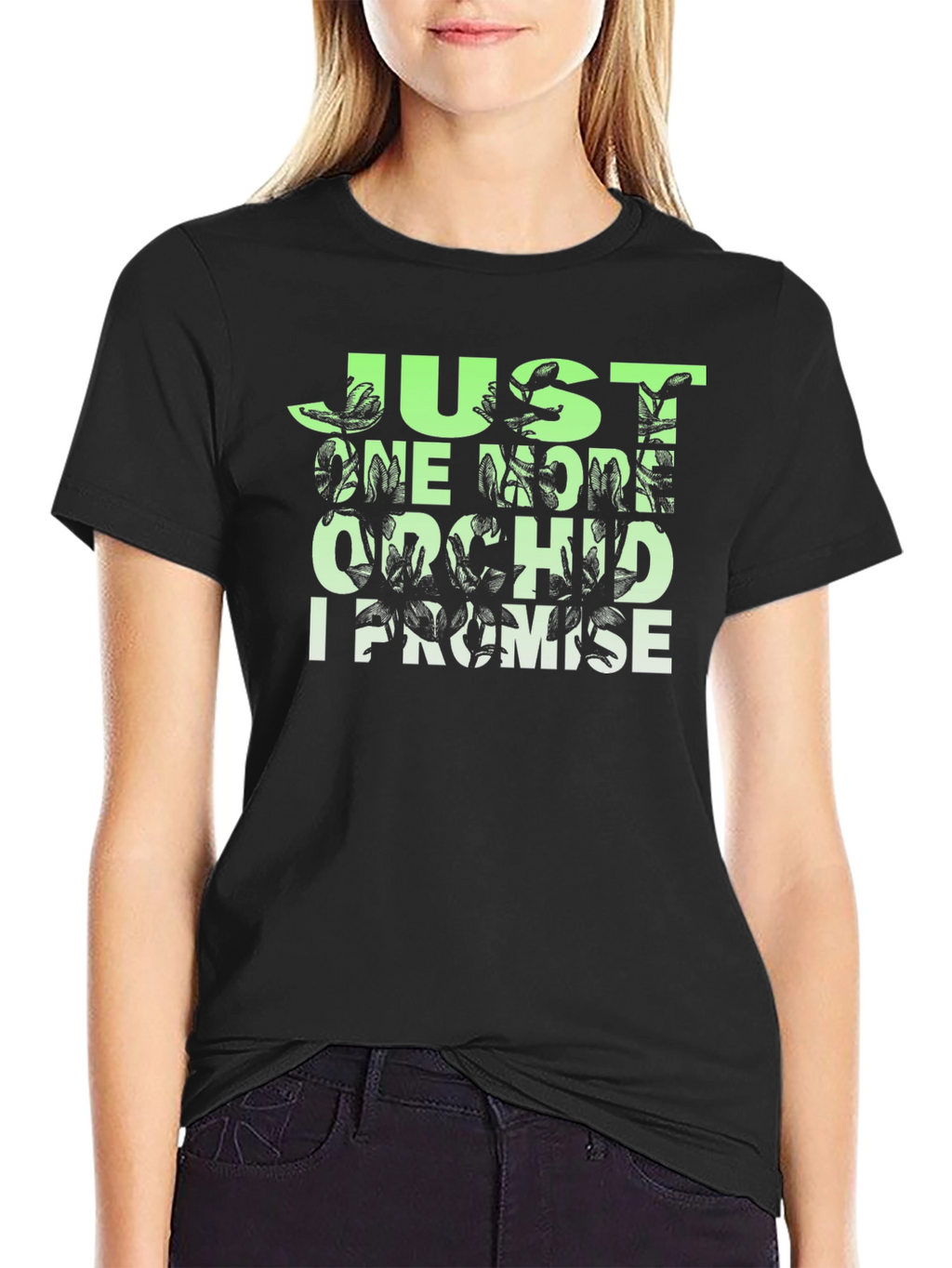 Just One More Orchid T-Shirt - Black