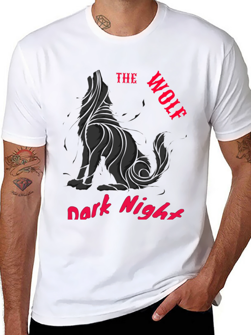 The Wolf Dark Night Graphic T-Shirt