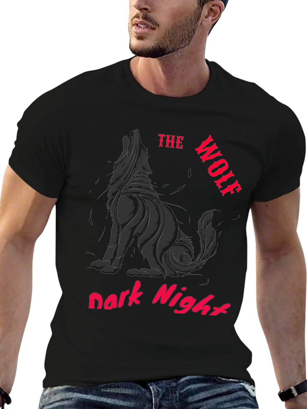 The Wolf Dark Night Graphic T-Shirt