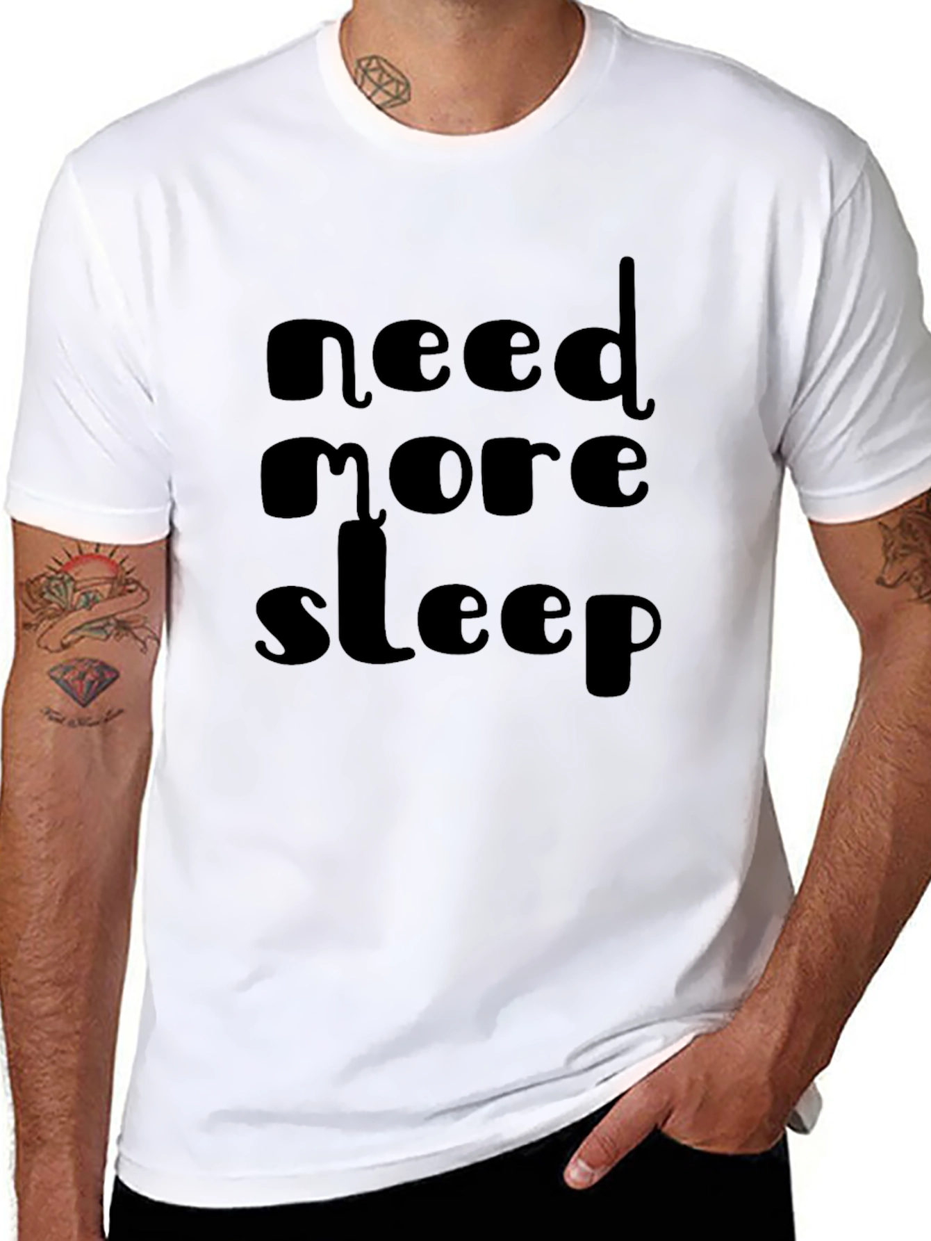 Need More Sleep Black Graphic Tee