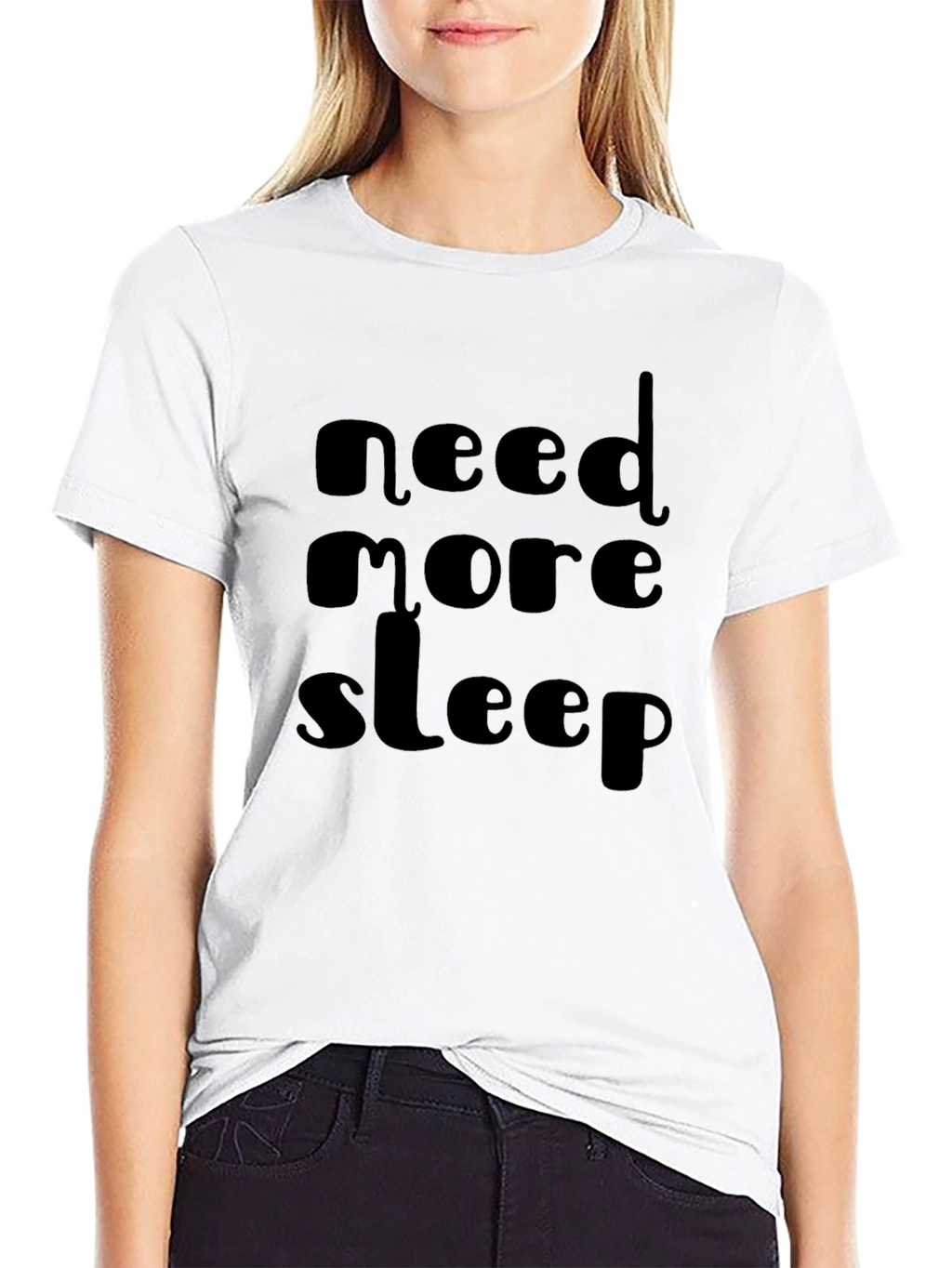 Need More Sleep Black Graphic Tee