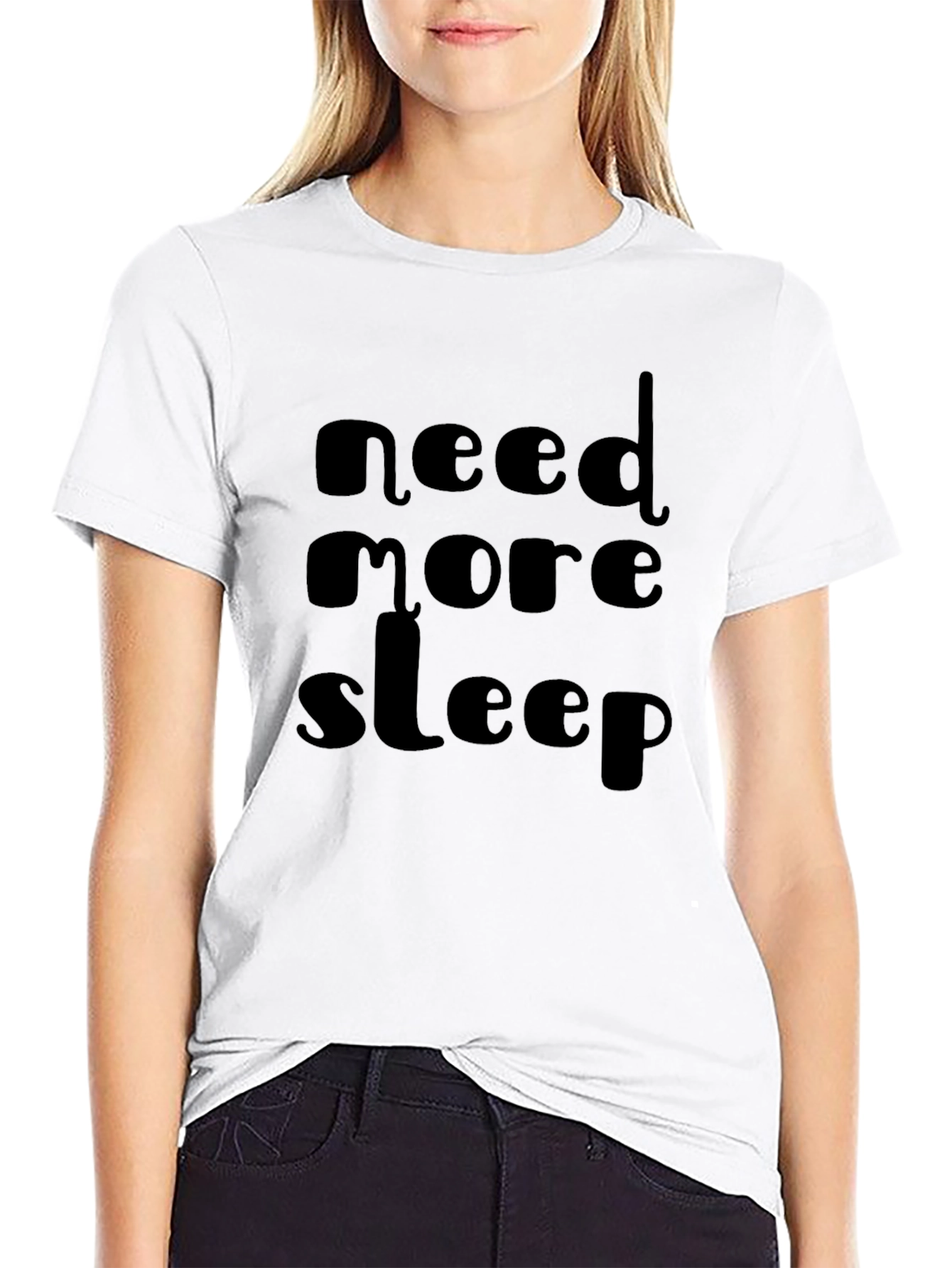 Need More Sleep Black Graphic Tee