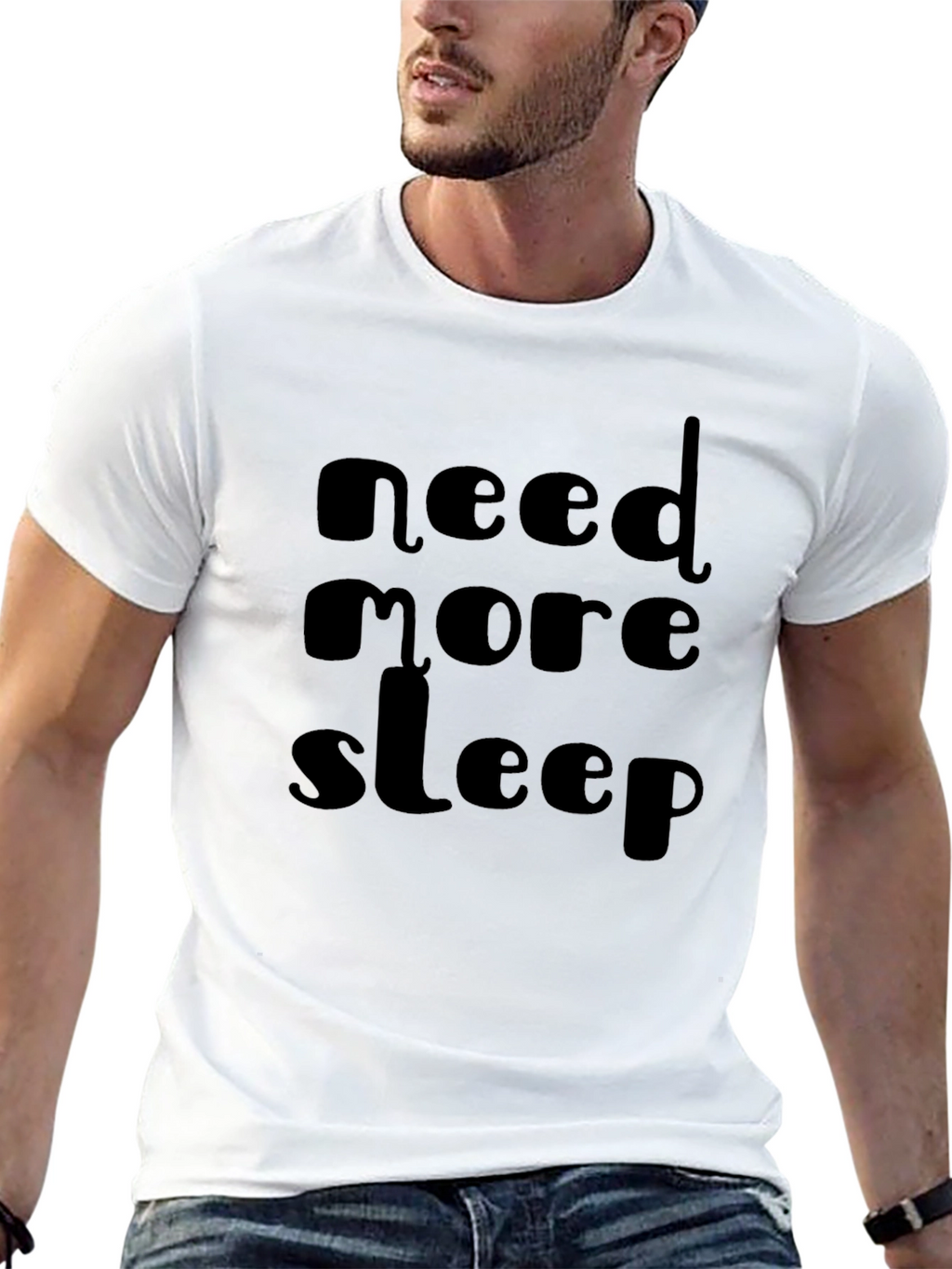 Need More Sleep Black Graphic Tee