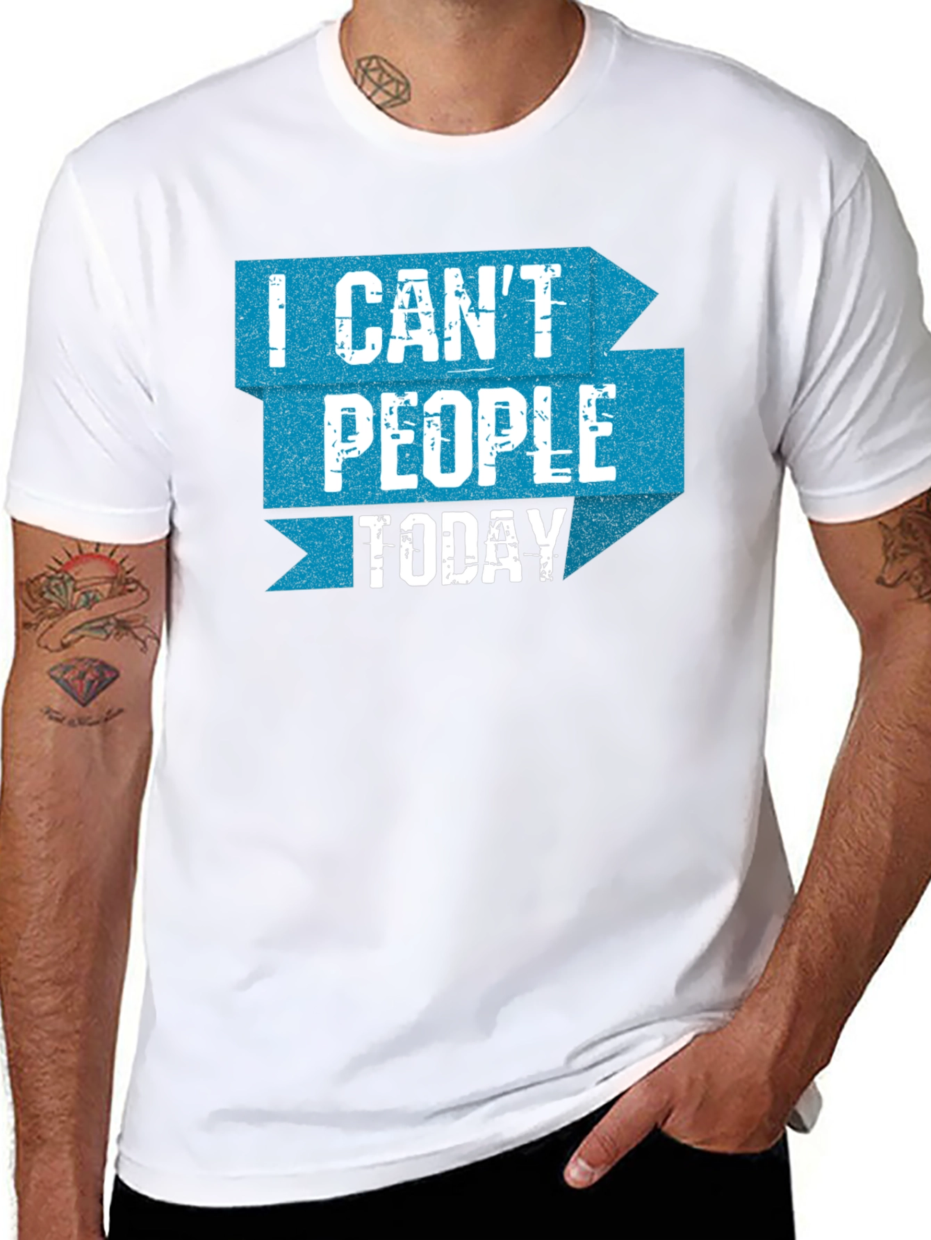 I Cant People Today Graphic Tee - Black