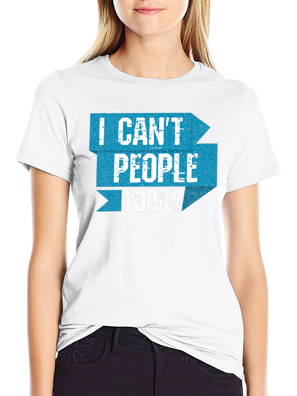 I Cant People Today Graphic Tee - Black