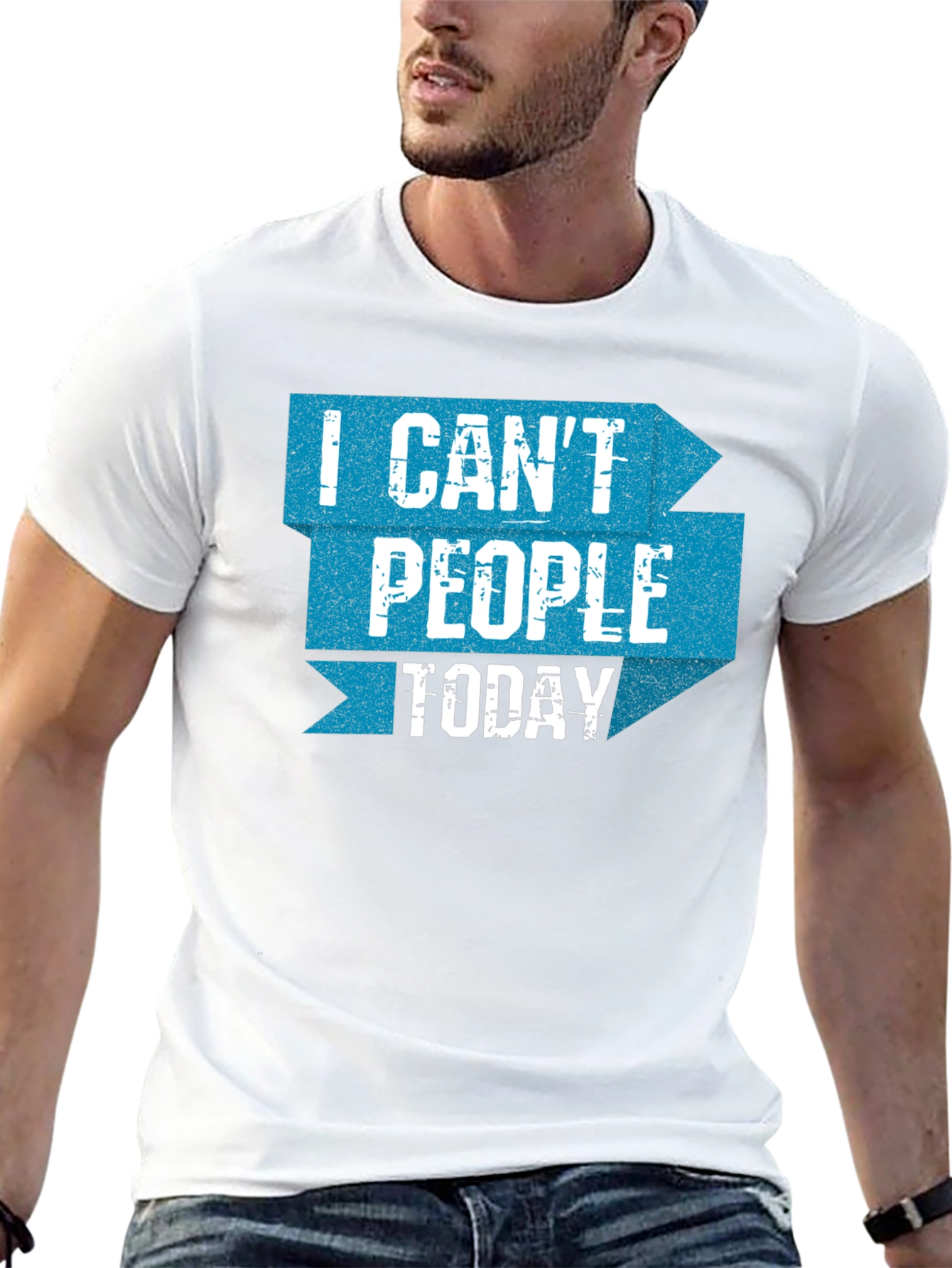 I Cant People Today Graphic Tee - Black