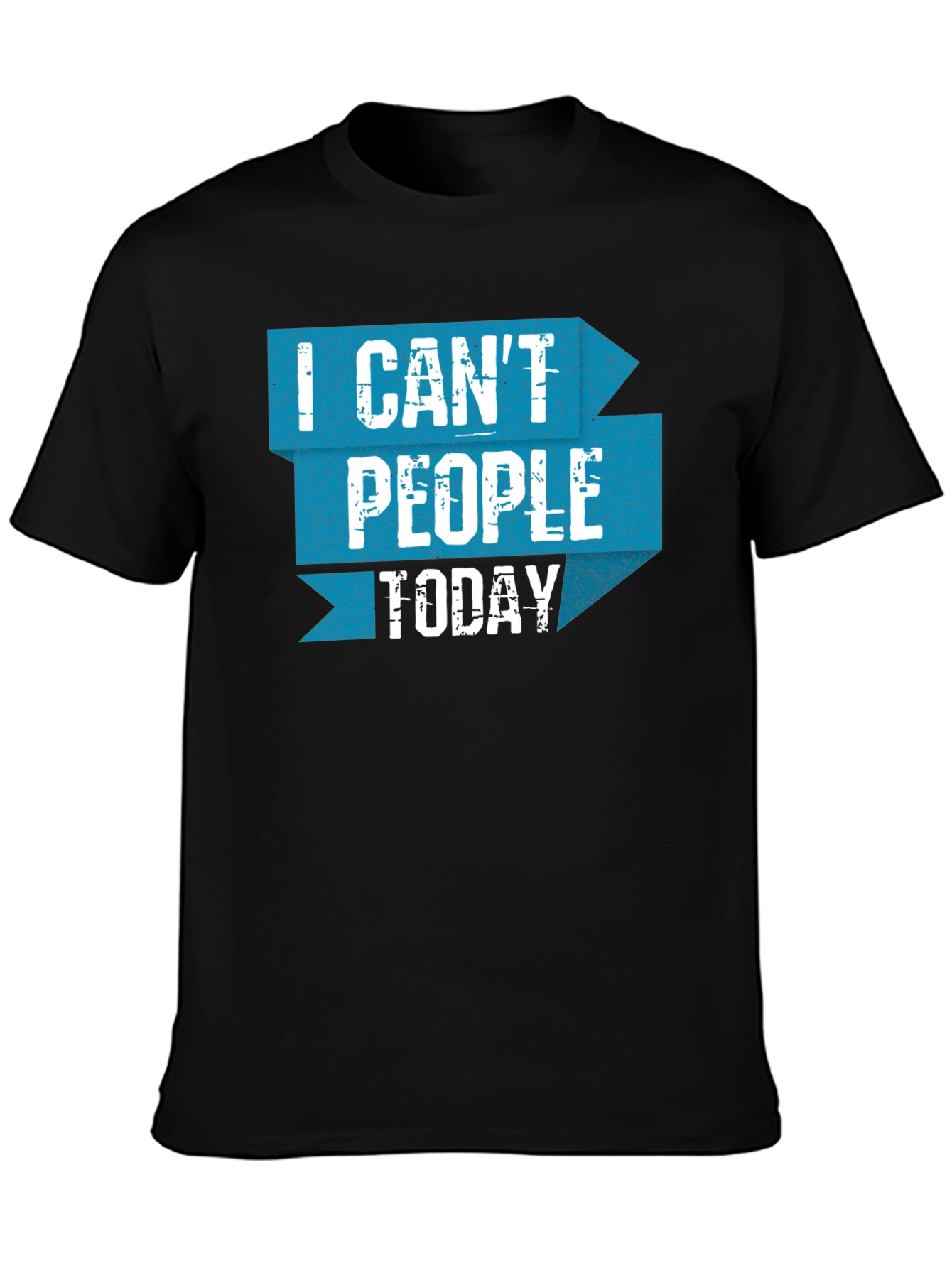 I Cant People Today Graphic Tee - Black