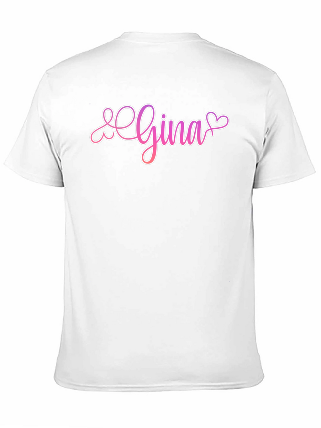 Gina Heart Script Black T-Shirt