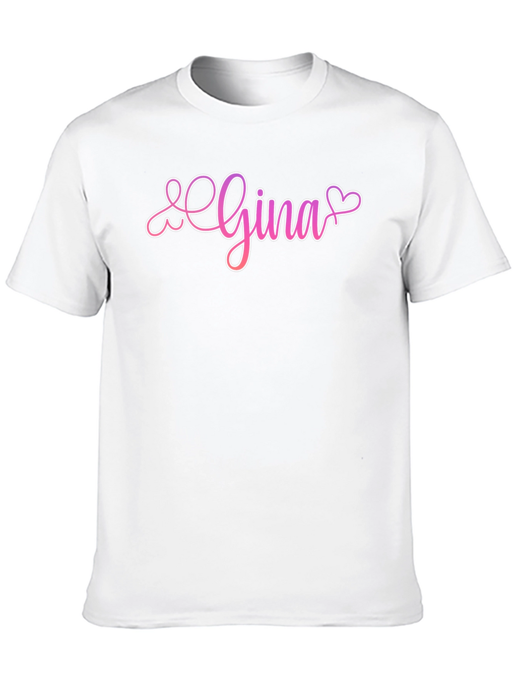 Gina Heart Script Black T-Shirt
