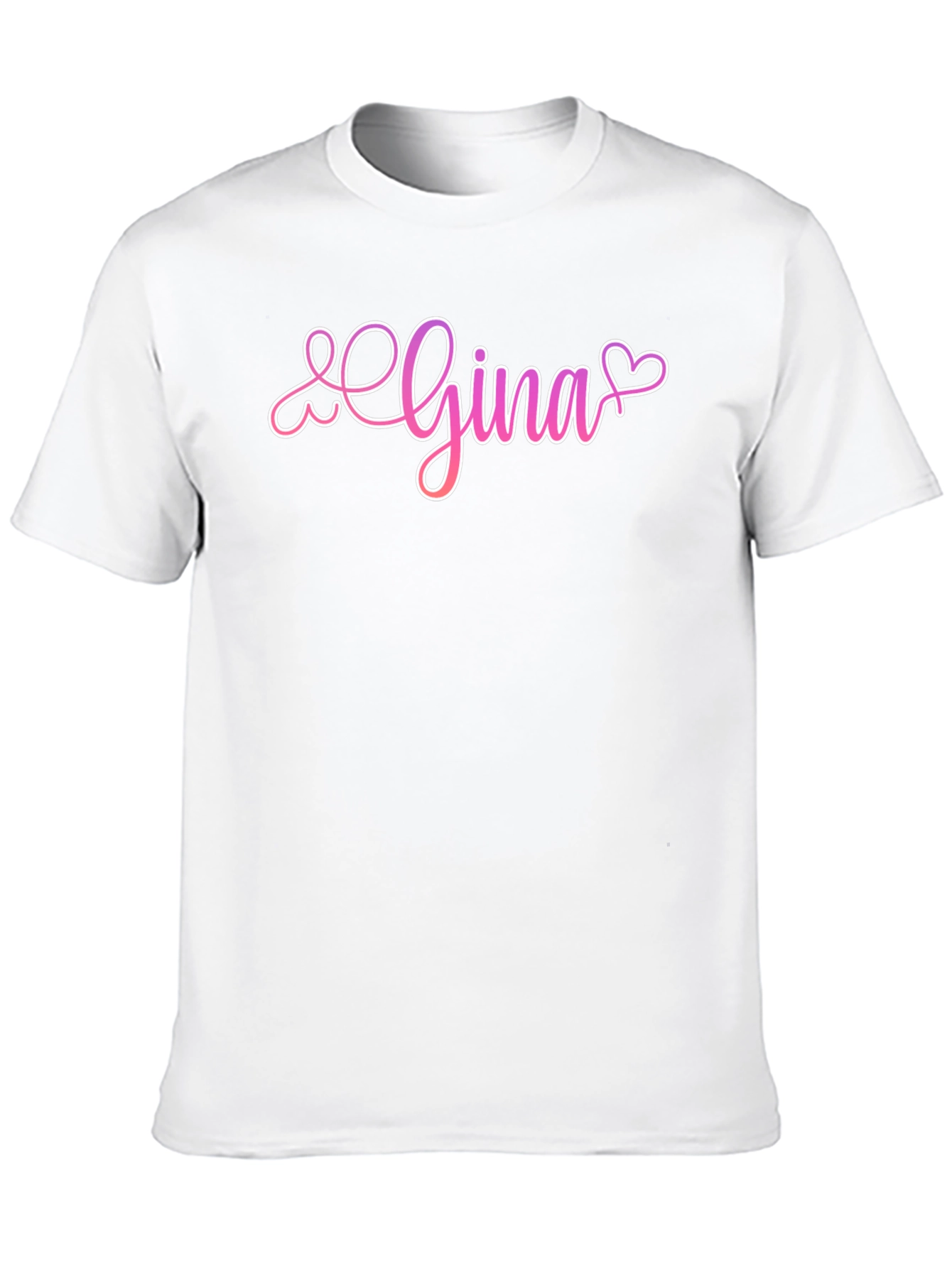Gina Heart Script Black T-Shirt