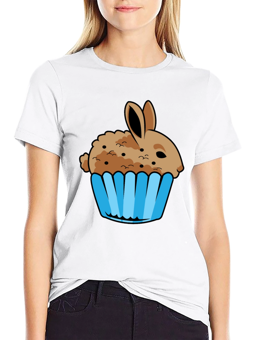 Bunny Cupcake Graphic T-Shirt