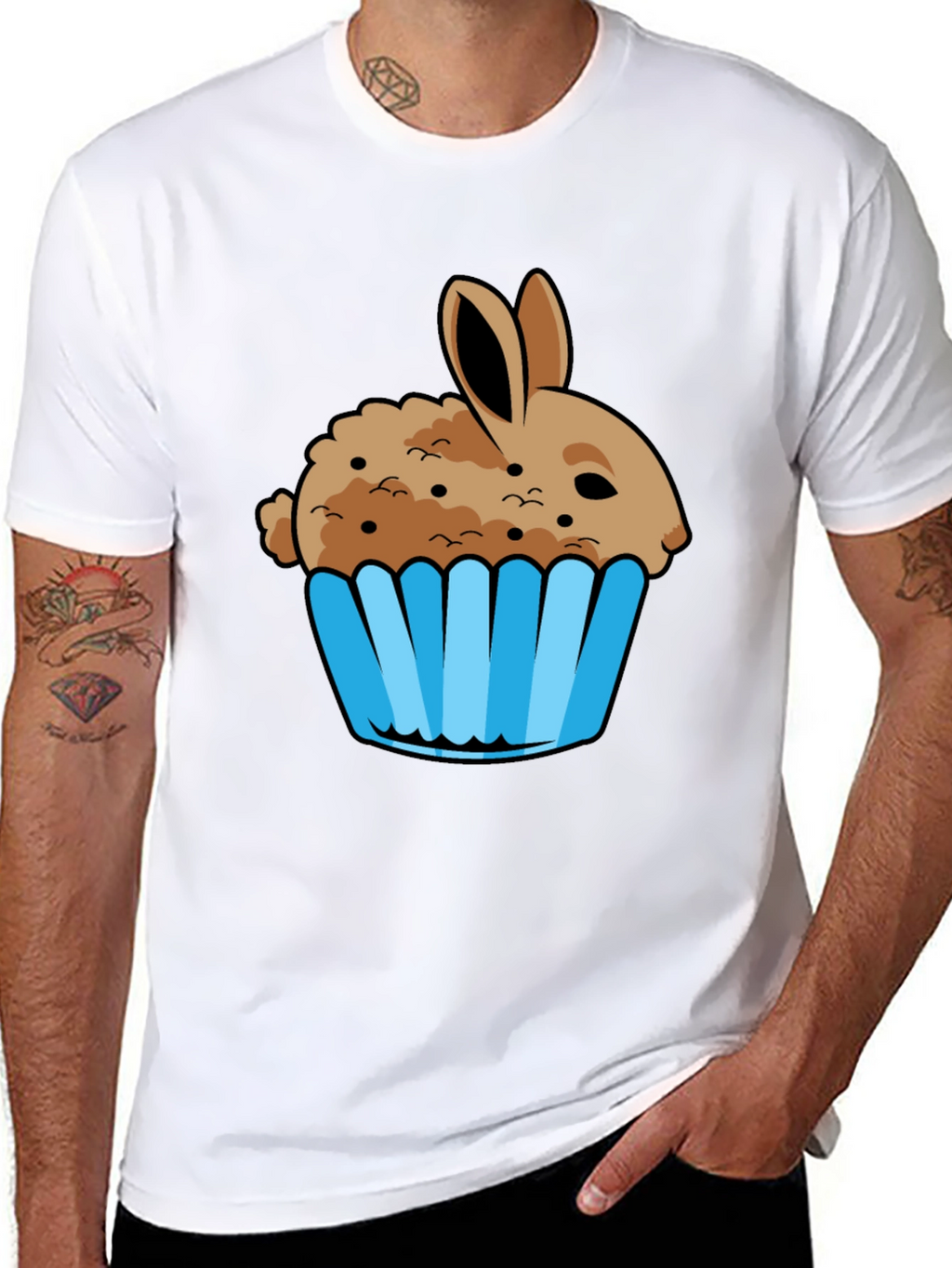 Bunny Cupcake Graphic T-Shirt