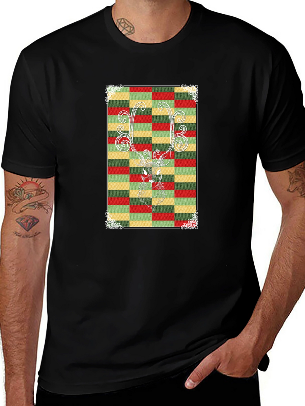 Festive Reindeer Graphic Tee - Holiday Style