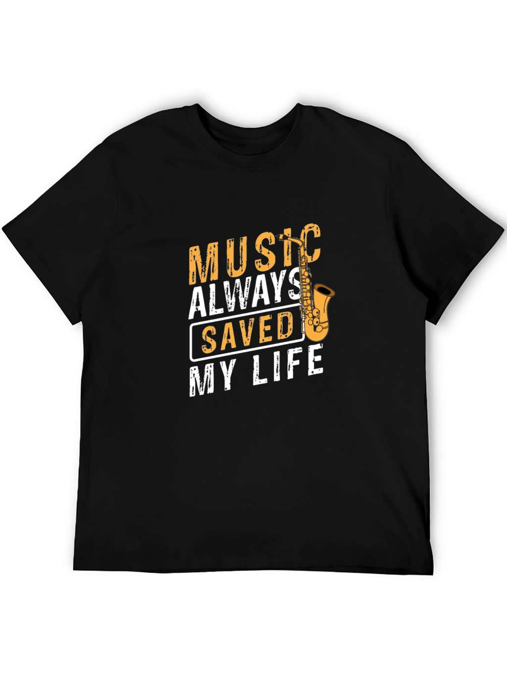 Music Saved My Life T-Shirt - Saxophone Graphic Tee