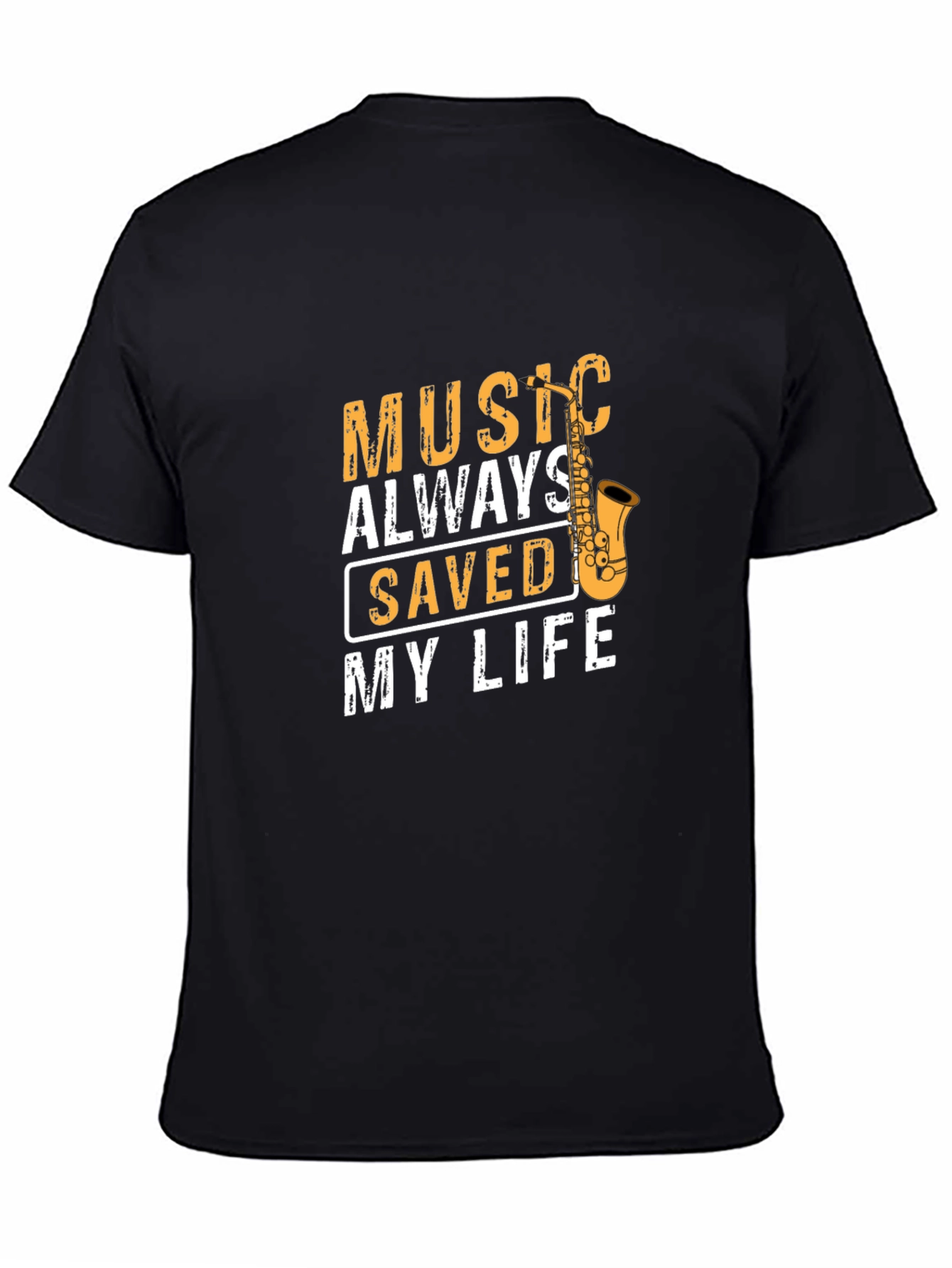 Music Saved My Life T-Shirt - Saxophone Graphic Tee