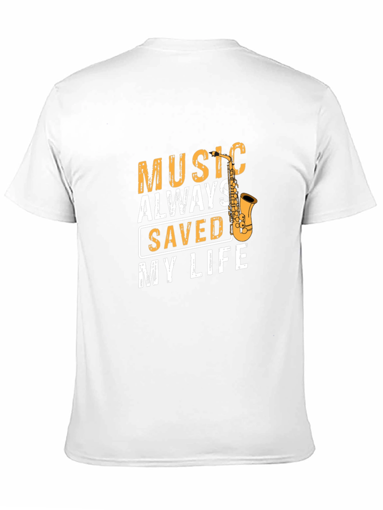 Music Saved My Life T-Shirt - Saxophone Graphic Tee