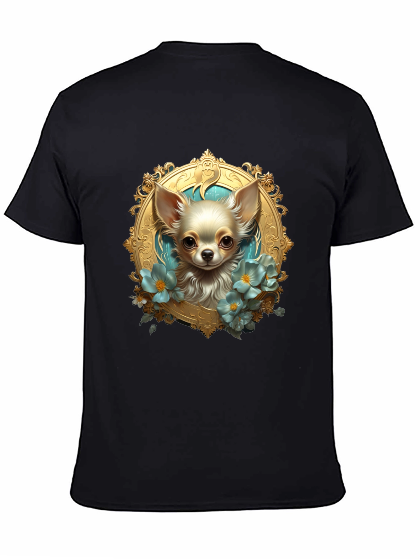 Chihuahua Portrait Black T-Shirt